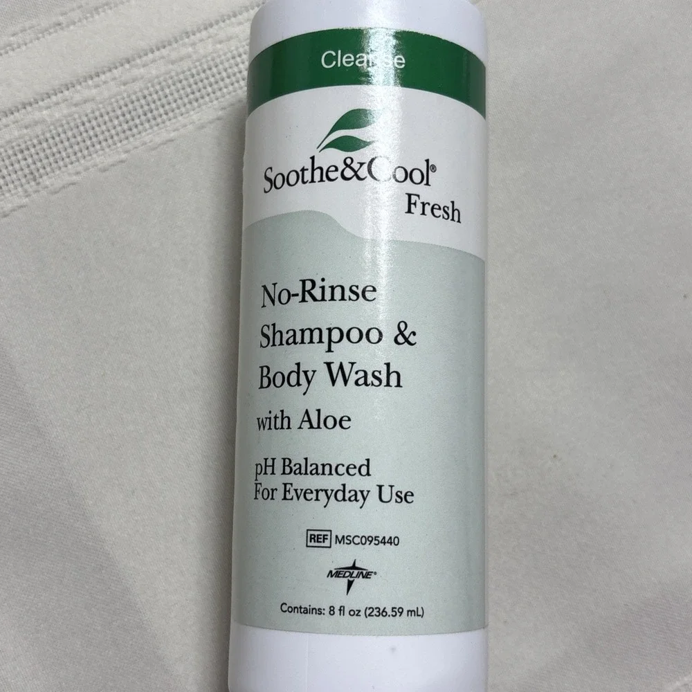 No-Rinse Shampoo & Body Wash MEDLINE   with Aloe  Soothe & Cool Fresh 8oz New